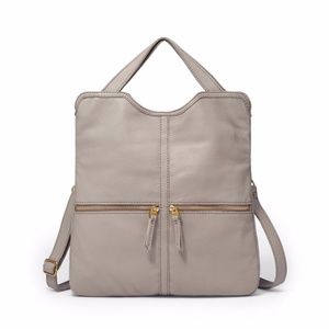 FOSSIL Bone color Leather Foldover Crossbody Tote